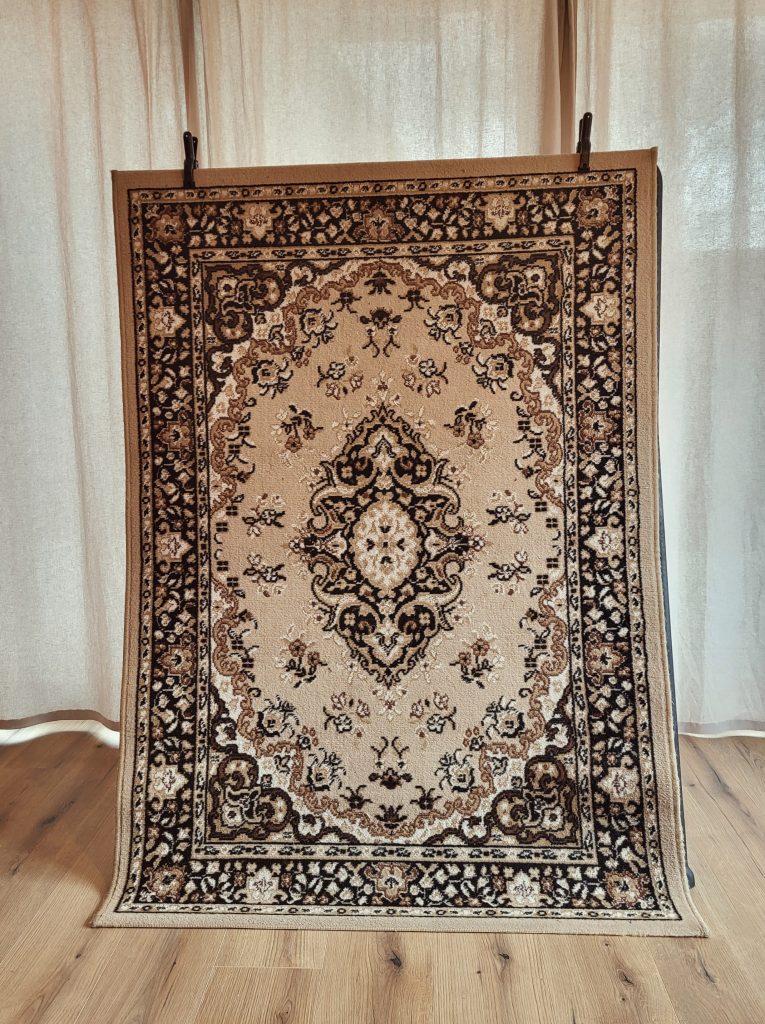 Teppich im Boho-Stil in der Farbe beige mieten für Hochzeiten